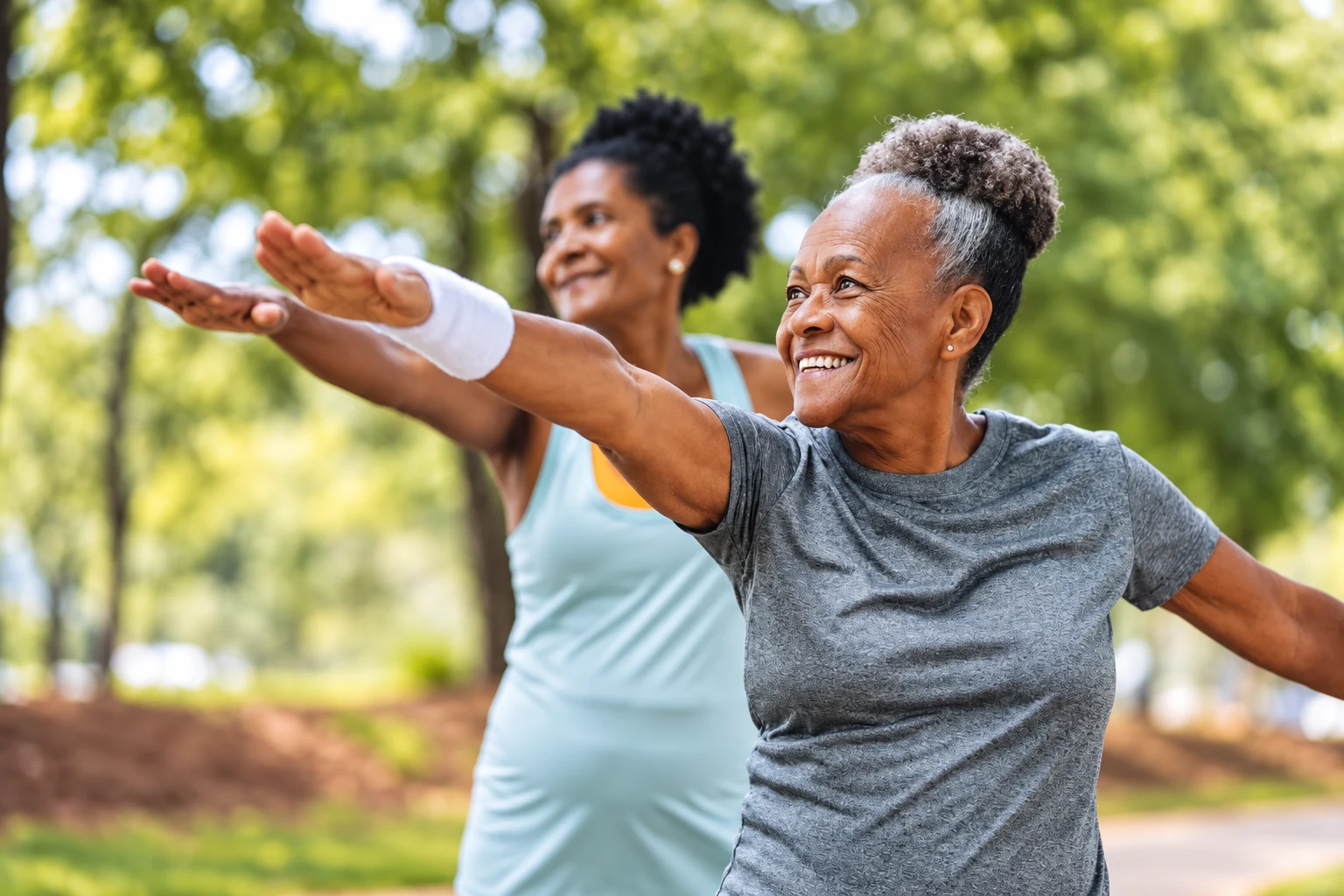 Residents taking part in a healthy activity at Tranquil Homes